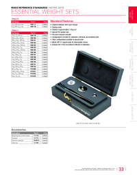 Thumbnail of document Data Sheet - Essential Weights Calibration Set, ASTM Classification